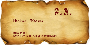Holcz Mózes névjegykártya